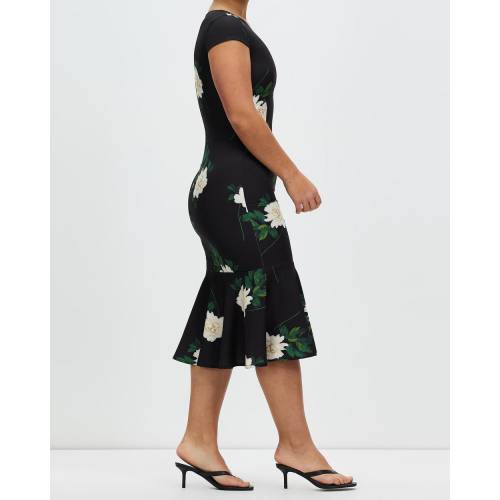 ハニー ドレス 黒色 ブラック レディース Romance By Honey And Beau Chantel Frill Dress Black Enof Dz