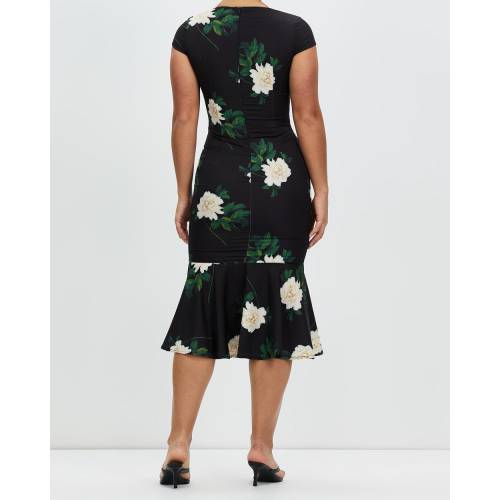 ハニー ドレス 黒色 ブラック レディース Romance By Honey And Beau Chantel Frill Dress Black Enof Dz