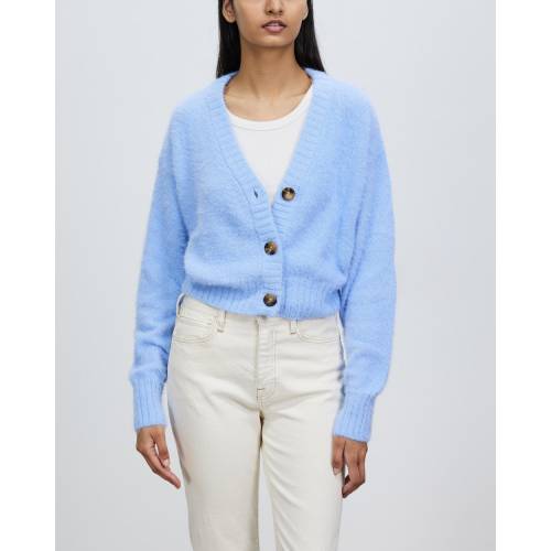 新作hot ニュー ニット カーディガン 青色 ブルー レディース Neuw Kate Knit Cardigan Powder Blue カーディガン ボレロ