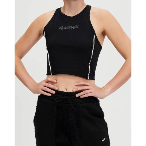 リーボック パフォーマンス タンクトップ 黒色 ブラック レディース 【 REEBOK PERFORMANCE PIPING BLACK 】