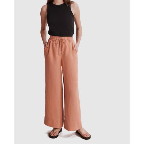カントリーロード カントリー パンツ レディース Country Road Organically Grown French Linen Palazzo Pant Beach Liceochiloe Cl