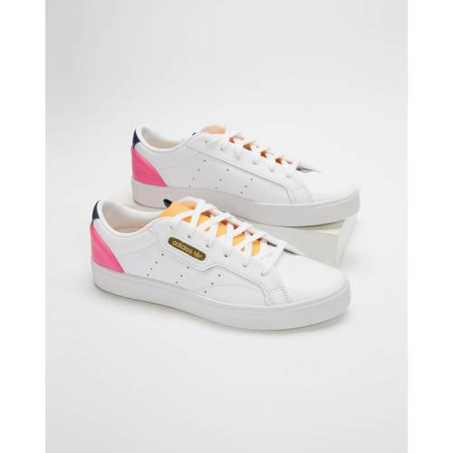 アディダス オリジナルス 橙 オレンジ ピンク White スニーカー レディース Orange Pink Adidas Originals Sleek Women S Cloud Hazy Screaming Sgcc Bm