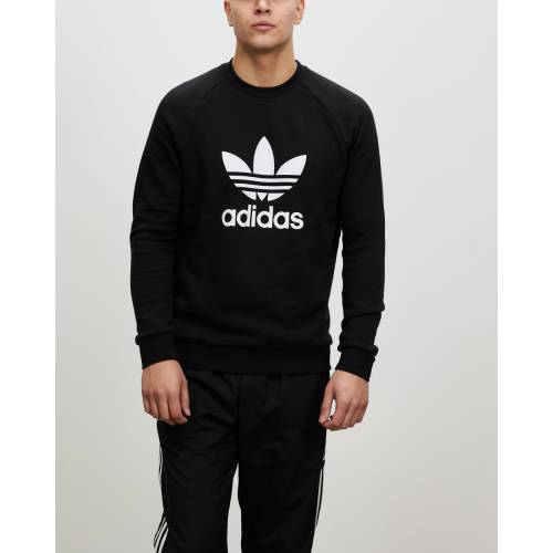 アディダス オリジナルス トレフォイル トレーナー Adidas スウェットシャツ Trefoil 白色 クルー スウェットトレーナーshirt White ホワイト