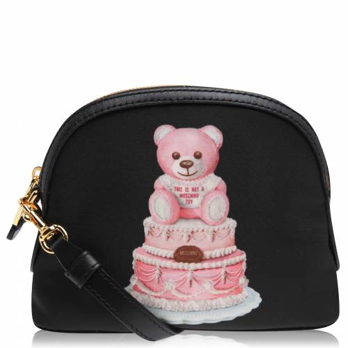 バッグ スニケスファッションブランド Cross Cake 黒色 Black ブラック Cake Bear Bear バッグバッグ 小物 ブランド雑貨 カジュアル ファッション Body モスキーノ Moschino Moschino アクセサリー A1555