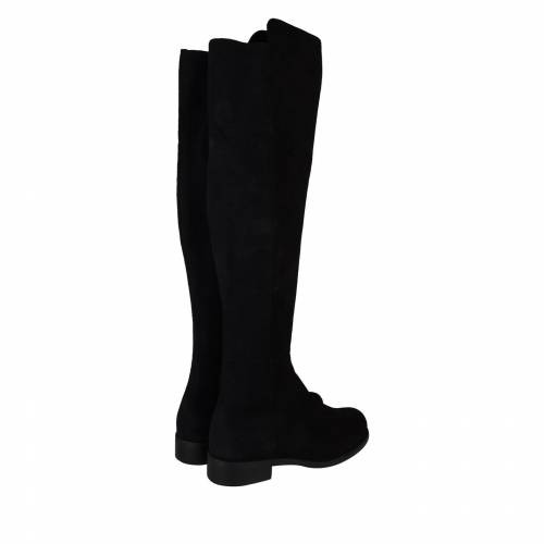 Knee Stuart The 50 Weitzman スチュアートワイツマン Stuart ブーツ Boots レディース靴 スエード スウェード スエード Leather スニーカー Over カジュアル 黒色 Suede Weitzman Black ブラック ファッション レザー スニケスファッションブランド Weitzman