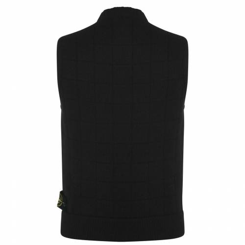 21新商品 ストーンアイランド Stone ジャケット コート メンズファッション V0029 Black Vest Lambswool Chequered Knit Tubular Island Stone ブラック 黒色 ベスト ニット チューブラ Island Fnln94 Sewingfactory In