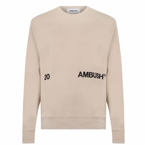 アンブッシュ クルー スウェットシャツ トレーナー ベージュ スウェットトレーナーshirt メンズ Ambush Embroidered Beige 6110 Novix Com