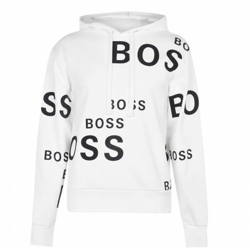 ボス カジュアル 白色 ファッションブランド ロゴ ファッション トップス ホワイト トップス Boss Boss フーディー パーカー 白色 Logo Hoodie White 100 メンズファッション トップス スウェット トレーナー スニケス