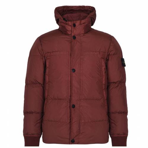 ストーンアイランド ダウン パッド ジャケット ワイン色 バーガンディー メンズ Padded Stone Island Crinkle Rep Down Jacket Burgundy V0011 Theconnect Co Zw