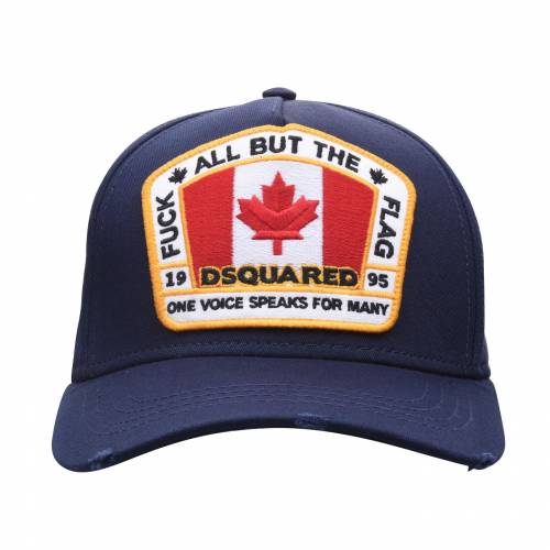 ディースクエアード ロゴ キャップ キャップ 帽子 紺色 ネイビー メンズ Dsquared2 Flag Logo Cap Navy 3073 Novix Com