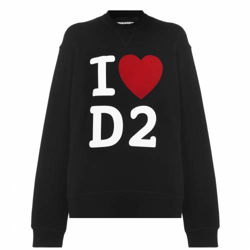 人気ショップが最安値挑戦 楽天市場 ディースクエアード Dsquared2 ロゴ スウェットシャツ トレーナー 黒色 ブラック Dsquared2 Heart Logo Sweatshirt Black 900 レディースファッション トップス スウェット トレーナー スニケス レビューで送料無料