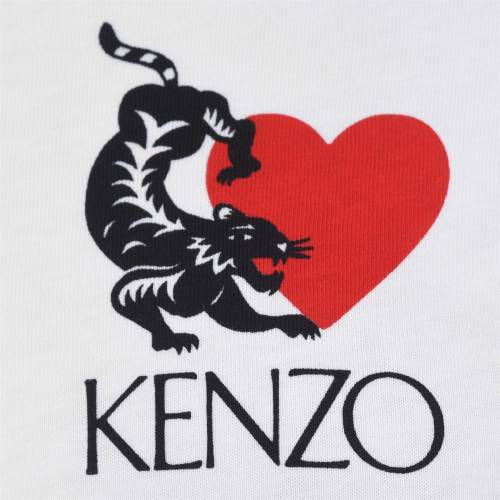 正規品直輸入 White Shirt T Logo Small Kenzo ホワイト 白色 ロゴ Kenzo ケンゾー 01 トップス レディースファッション Fnln94 Spmau Ac In