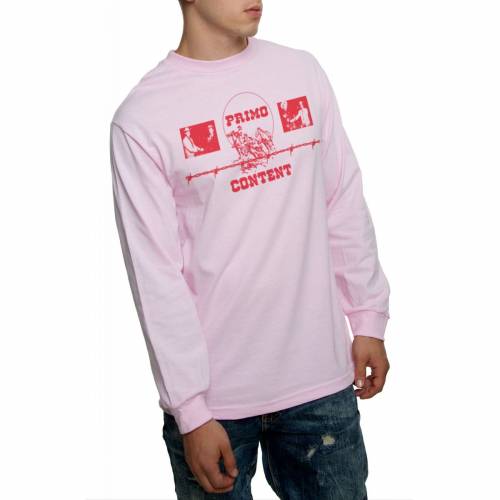 最新人気 Premium Content プレミアム スリーブ Tシャツ ピンク 青色 ブルー 長袖 Premium Sleeve Pink Content The Primo Rodeo Tee In Blue メンズファッション トップス Tシャツ カットソー 送料込 Www Habs Edu Kw