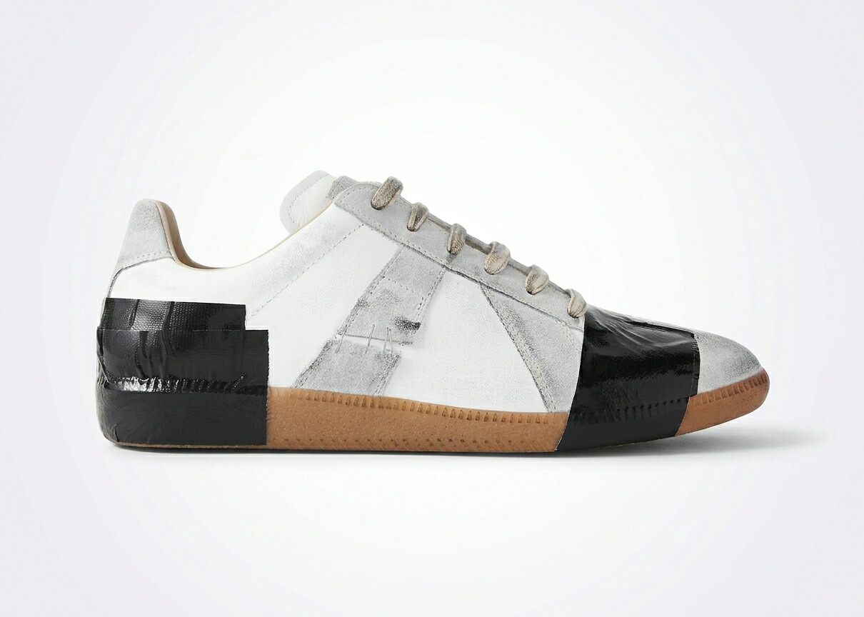 メゾンマルジェラ MAISON MARGIELA スニーカー メンズ TAPED REPLICA 白 黒