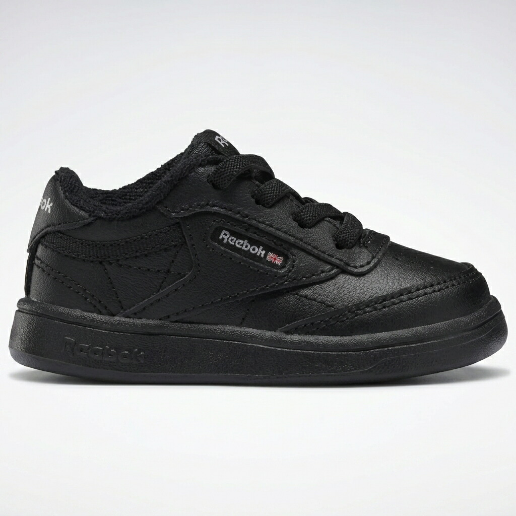 【★百貨店SALE★6/11真夜中2時迄】リーボック Reebok Club C 野球クラブ もの言う花 キッズ スニーカー 中核グループ 黒いこと 黒
