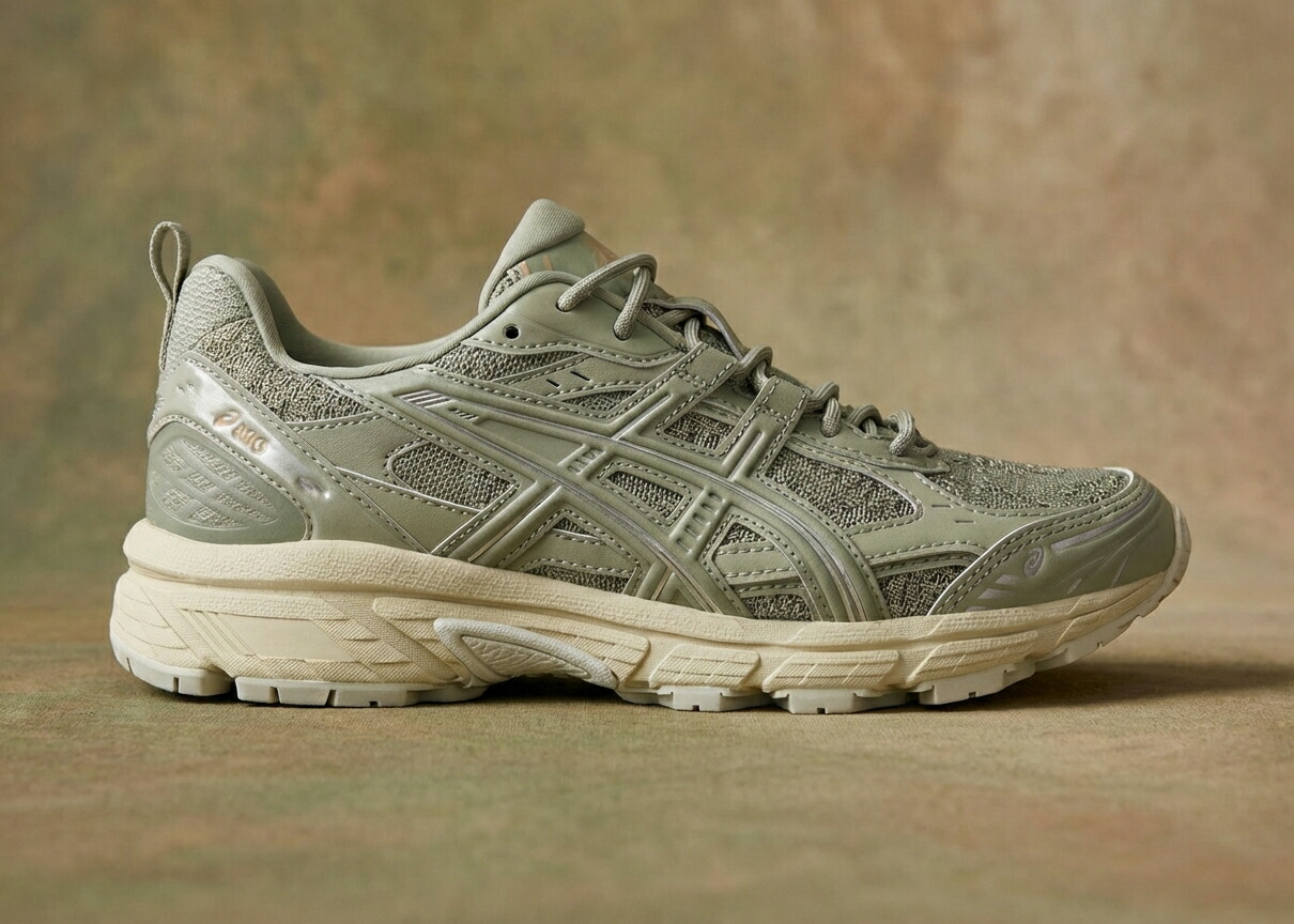 アシックス ASICS GEL-NUNOBIKI スニーカー メンズ グリーン シルバー