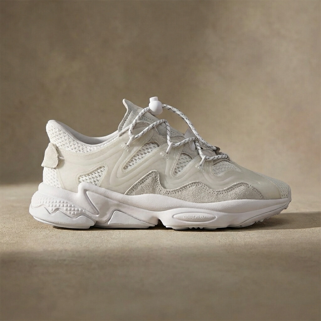 アディダス OZWEEGO PLUS スニーカー レディース 白いこと しろがね色 白 銀 adidas オズウィーゴ
