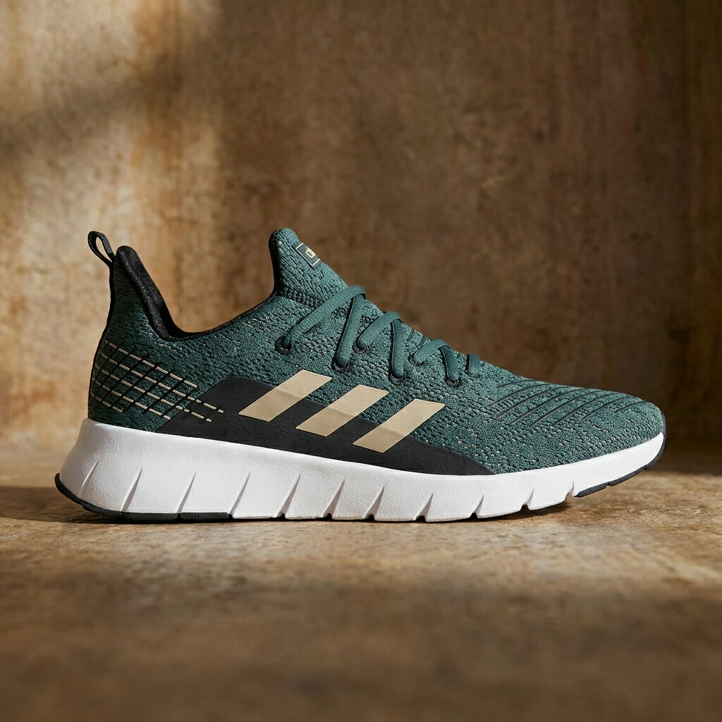 アディダス スニーカー メンズ ADIDAS ASWEEGO オスウィーゴ ブラック 黒 レジェンドアイビー｜スニケス