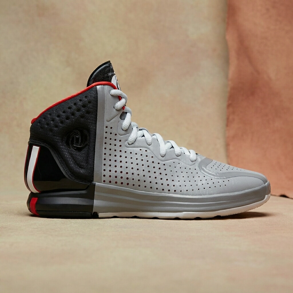 アディダス D ROSE 4 RESTOMOD 'THE ARRIVAL' スニーカー メンズ グレー 黒 赤