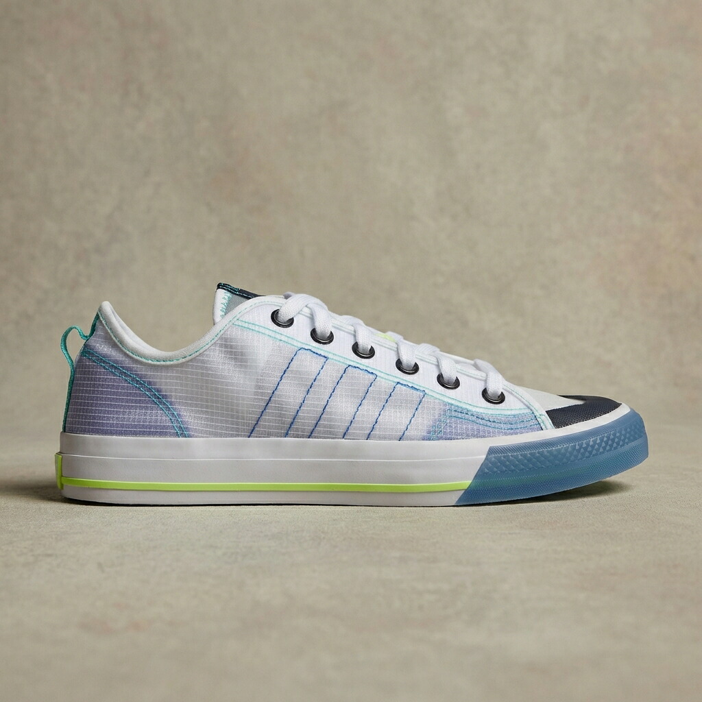 アディダス NIZZA RF ニッツァ スニーカー メンズ 白いこと 青碧 ADIDAS 白 青