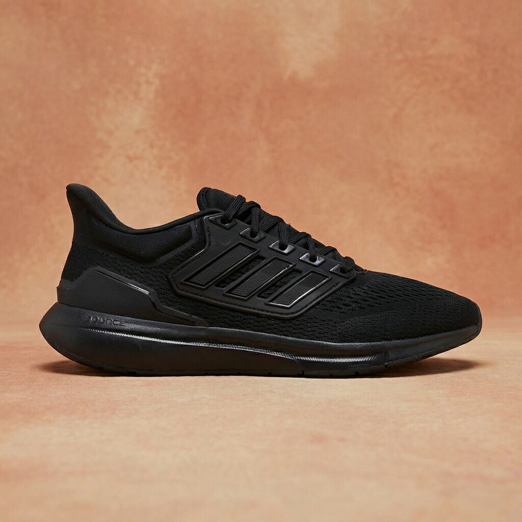 アディダス ADIDAS EQ21 RUN メンズ スニーカー 駈けっくらシューズ 黒 トリプル黒いこと CORE BLACK