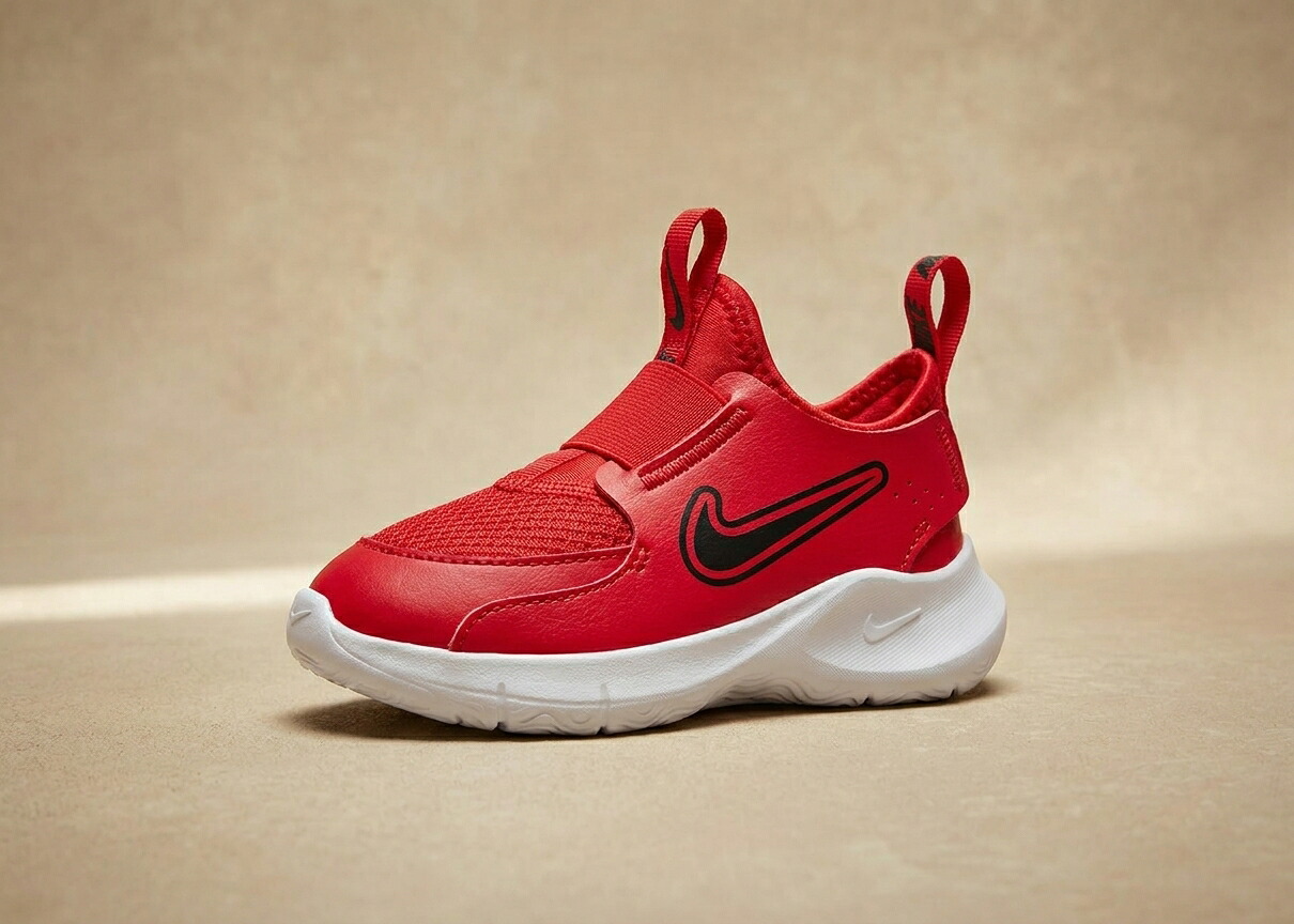 ナイキ NIKE フレックスランナー 3 キッズ ジュニア ベビー スニーカー 赤 レッド 黒 ブラック スリッポン