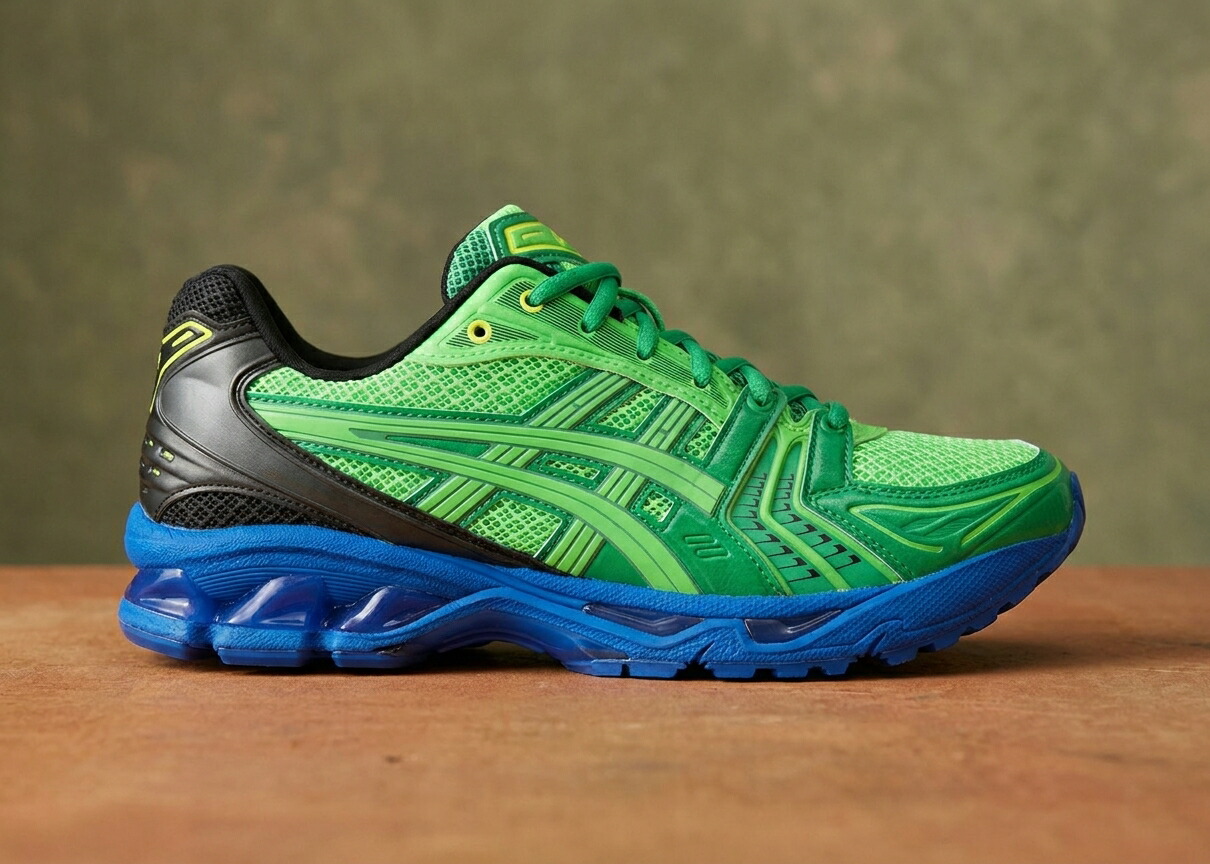アシックス ASICS GEL-KAYANO 14 スニーカー メンズ 緑 グリーン ランニングシューズ