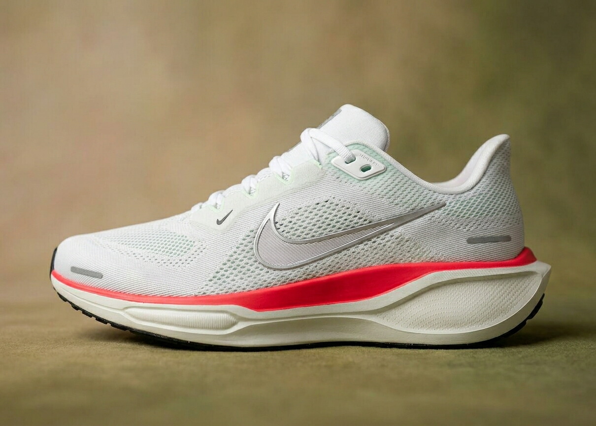 ナイキ ズーム ペガサス 41 メンズ スニーカー ホワイト グリーン クリムゾン シルバー ランニングシューズ NIKE