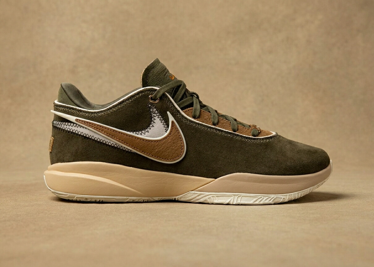 ナイキ レブロン 20 スニーカー メンズ NIKE LEBRON オリーブ ベージュ