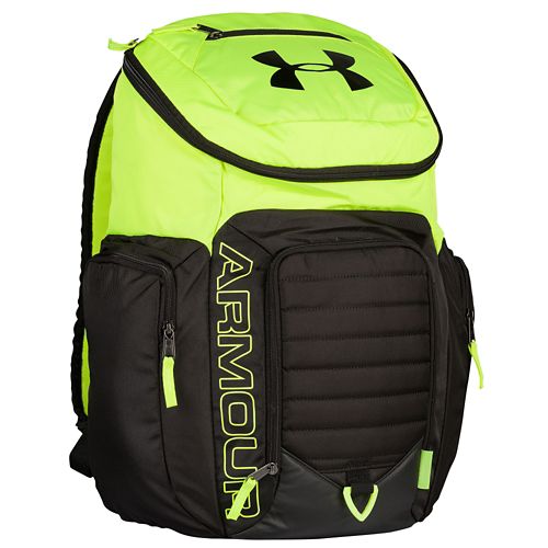neon yellow under armour backpack