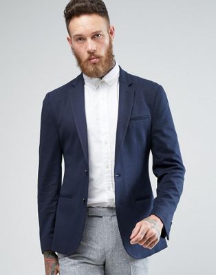 エイソス スポーツジャケット ASOS BLAZER ブレイザー 百貨店 紺 メンズ 米国海軍 成人男性用 アウター メンズ流行り物 はたご屋 スキニー 【 NAVY SUPER SKINNY IN JERSEY 】