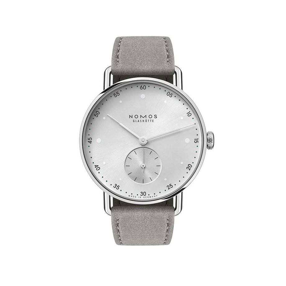 ノモスグラスヒュッテ　メトロ　33　NOMOS Glash・・tte　Metoro　33mm　オールシルバー ライトグレー 手巻き　ドイツ製　機械式腕時計　1122 206,800円