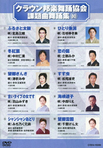 【送料無料】クラウン邦楽舞踊協会 課題曲舞踊集(80)/HOW TO[DVD]【返品種別A】