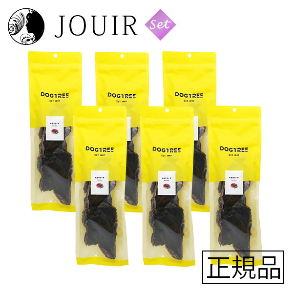 【土日祝も営業 まとめ買いがお得】DOGTREE(ドッグツリー) 牛肉すらいす ロング袋 80g 6個セット|JOUIR