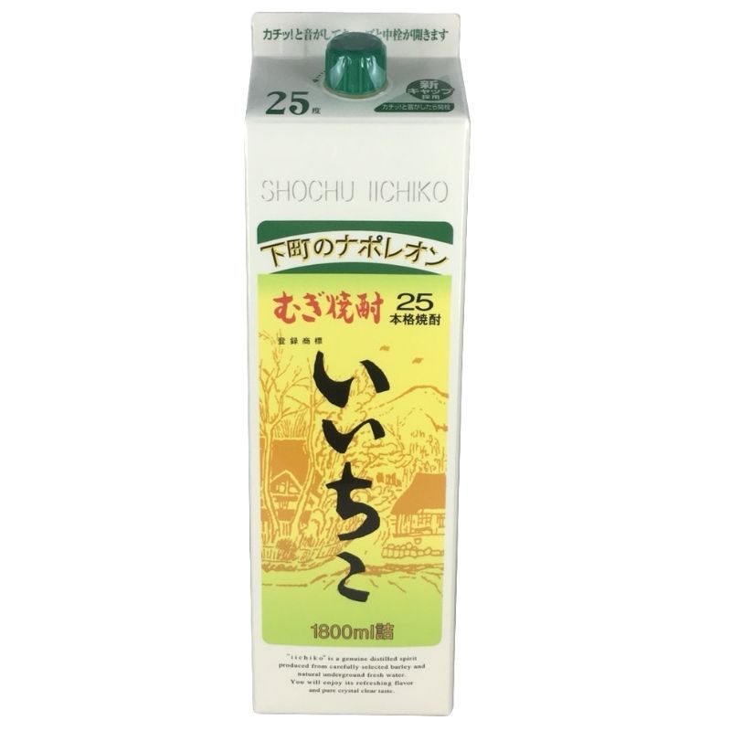 麦焼酎 むぎ焼酎 いいちこ 25度 1.8Ｌ 紙パック 三和酒類 【半額】