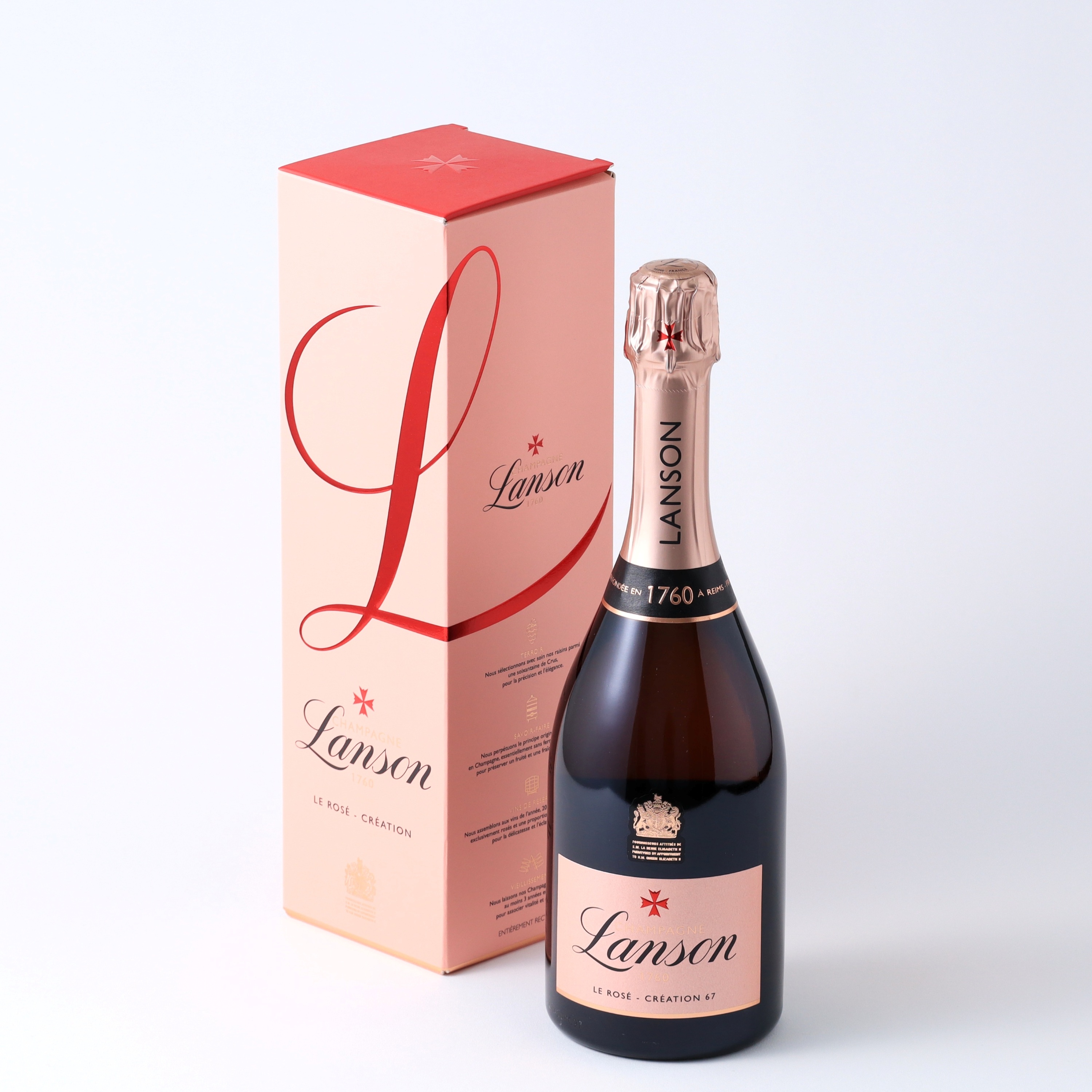 ランソン ロゼ クリエイション 750ml NV ギフトボックス入 送料無料 専用箱つき スパークリング ワイン Champagne Lanson Le Rose Creation with Giftbox