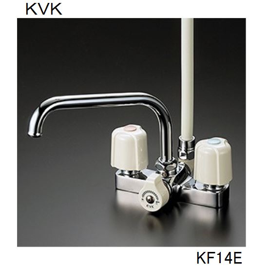楽天市場】KVK 浴室用 KF14ER2 デッキ型2ハンドルシャワー