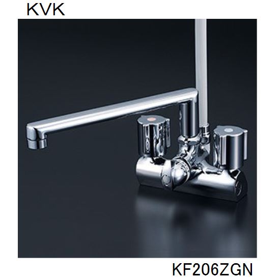 KVK 浴室用 KF206ZGN デッキ形一時止水付2ハンドルシャワー|ジュールプラス店