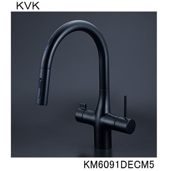 KVK キッチン用 KM6091DECM5 ビルトイン浄水器用シングルシャワー付混合栓（センサー） 78,652円