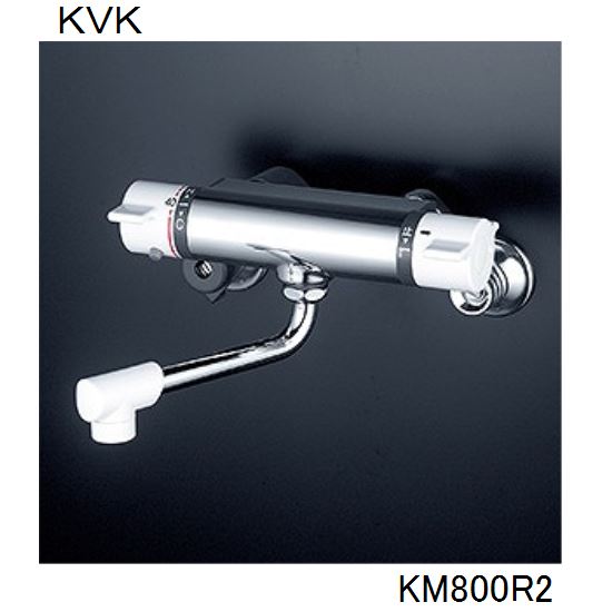 楽天市場】KVK 浴室用 KM800T 壁付サーモスタット式混合栓 : ジュール