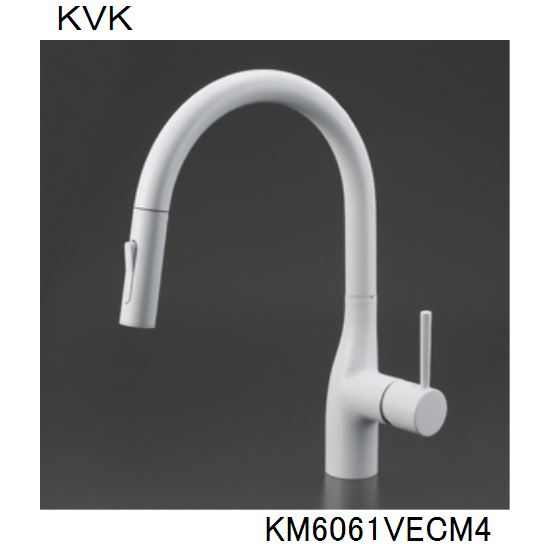 KVK キッチン用 KM6061VECM4 シングルシャワー付混合栓