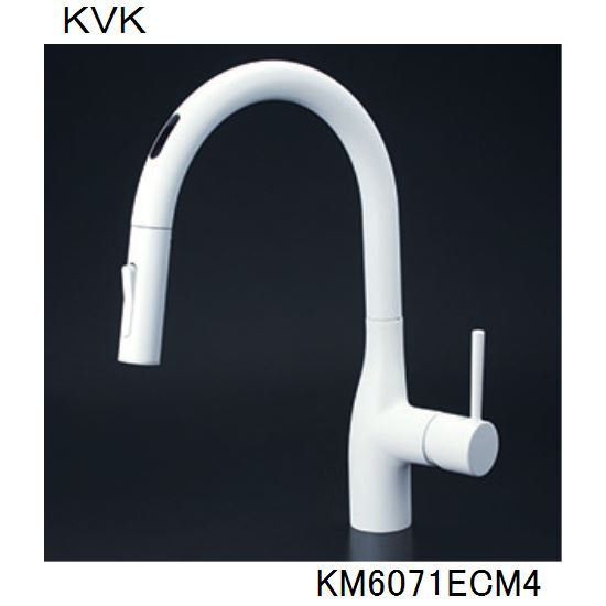 KVK キッチン用 KM6071ECM4 シングルシャワー付混合栓(センサー付き)|ジュールプラス店