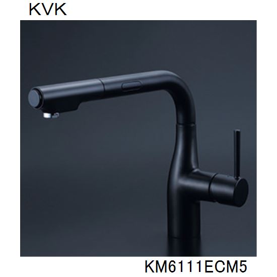 KVK キッチン用 KM6111ECM5 シングルシャワー付混合栓(センサー)|ジュールプラス店