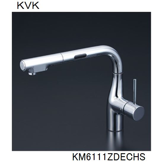 KVK キッチン用 KM6111ZDECHS 撥水シングルシャワー付混合栓（センサー）｜ジュールプラス店
