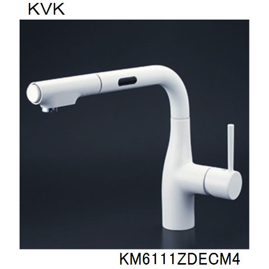 KVK キッチン用 KM6111ZDECM4 シングルシャワー付混合栓(センサー)|ジュールプラス店