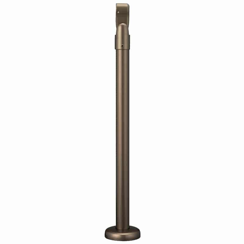 【直送品】 マツ六 BDE-34B 室内用手すりエンド支柱 スチールタイプ(アジャスト付) ブラウン 手摺 玄関 階段 トイレ 補助 廊下 手すり支柱 32mm 35mm対応 11,620円