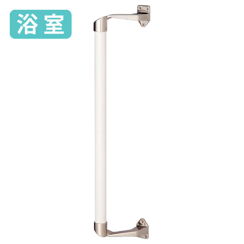 マツ六 32ステンロストワックス 浴室用オフセット手すり LW-YF-600 手摺 tesuri 風呂 diy 交換 介護 リフォーム 後付 白 高齢者 バリアフリー｜ジュールプラス店