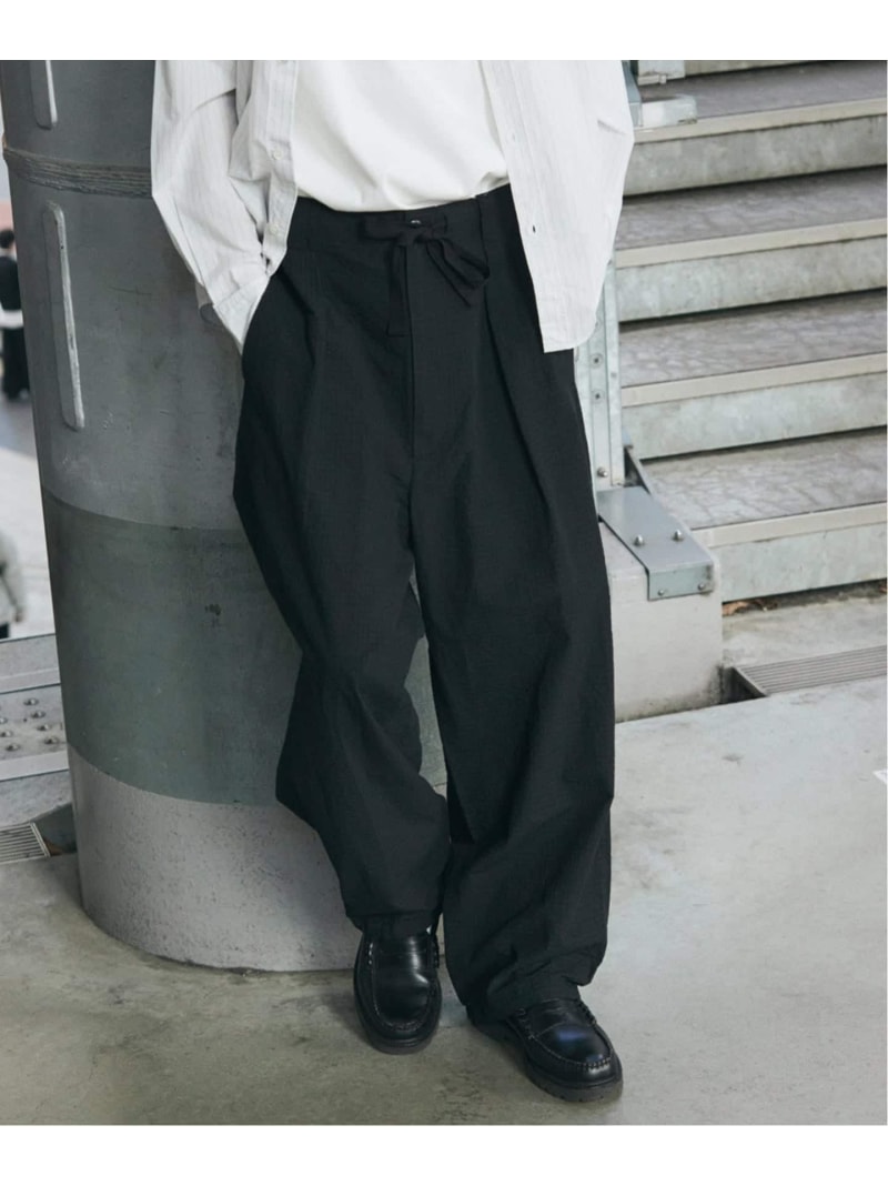 【SALE／30%OFF】T/C サッカー オーバー パンツ JOURNAL STANDARD ジャーナル スタンダード パンツ スラックス・ドレスパンツ グレー ネイビー ブラック【RBA_E】【送料無料】[ Fashion]｜JOURNAL STANDARD