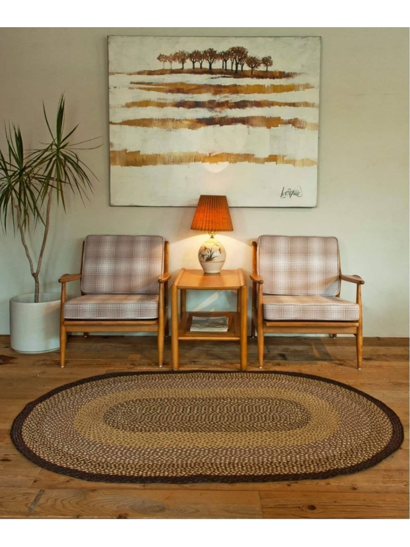 HEARTH RUG 122X183cm ハースラグ ラグマット マット JOURNAL STANDARD FURNITURE ジャーナルスタンダードファニチャー インテリア・生活雑貨 カーペット・ラグ・マット ブラウン ネイビー【送料無料】[ Fashion]