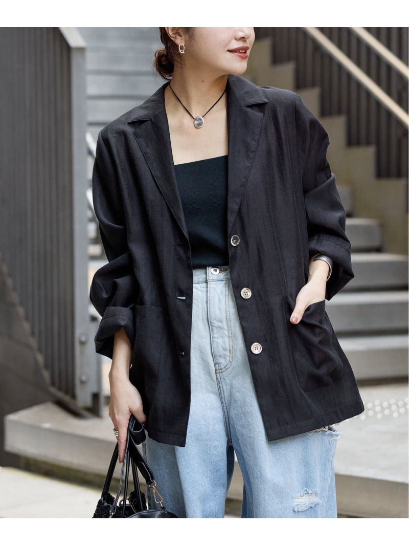 楽天市場】T/Wギャバ NAVY ブレザー JOURNAL STANDARD relume